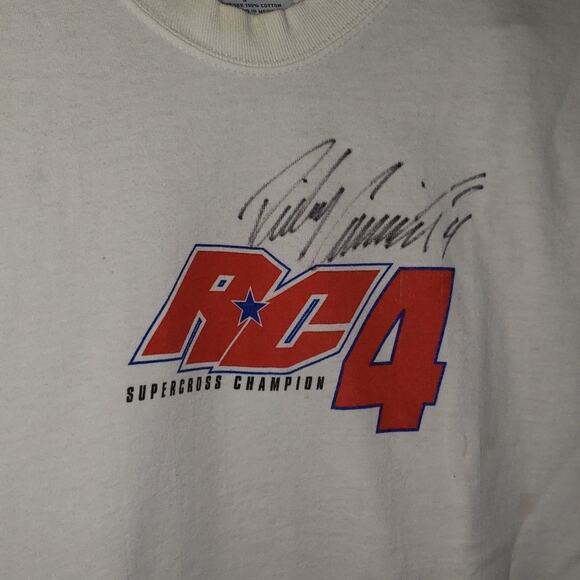 Vintage AUTOGRAPHED Ricky Carmichael 2002 Supercross Champion Tee-Shirt - Picture 2 of 11